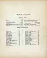 Table of Contents, Martin County 1911